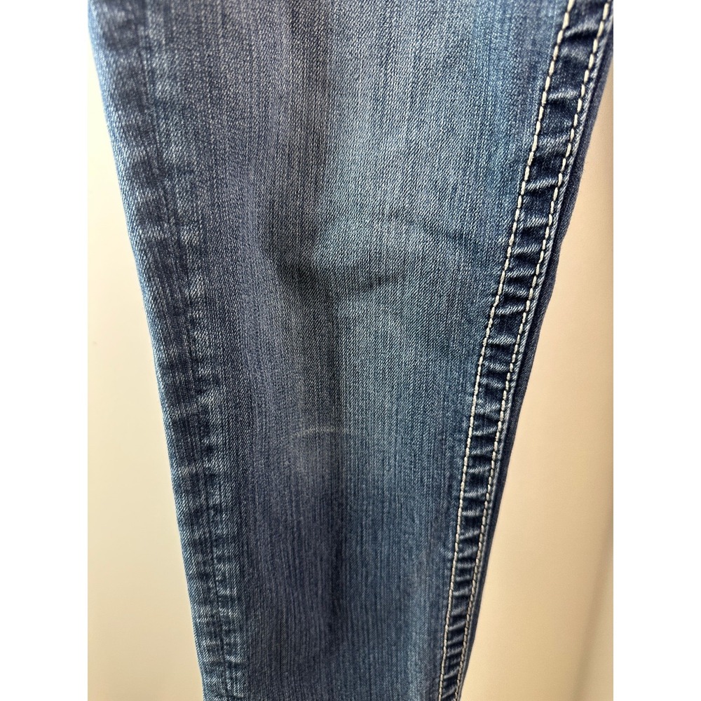 Miss Me Mid Rise Skinny Jeans Size 28 Zebra Sequin Studded Flap Pocket Denim - Picture 7 of 16